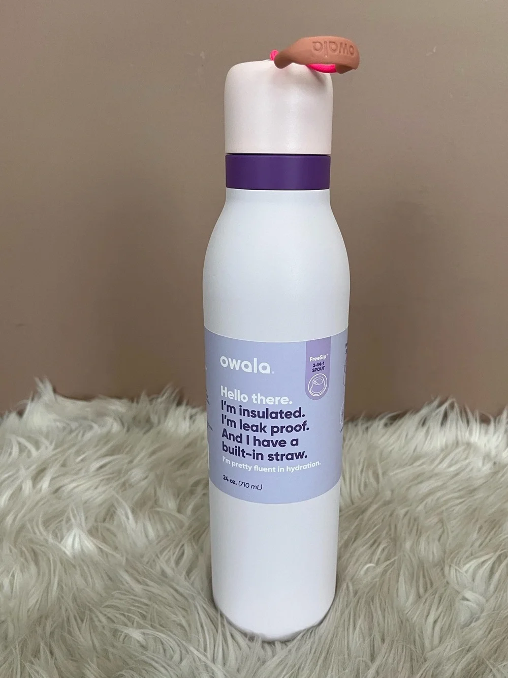 {Owala} FreeSip Twist Cap Stainless Steel Water Bottle 24 fl oz in Dreamy Field - Picture 6 of 10
